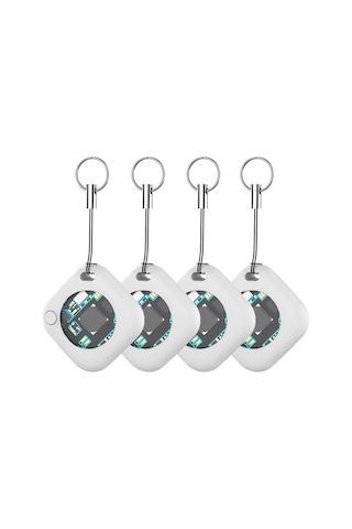 Geeroyoo 4 Adet Beyaz Mini Bulucu Akıllı Kayıp Önleyici Cihaz