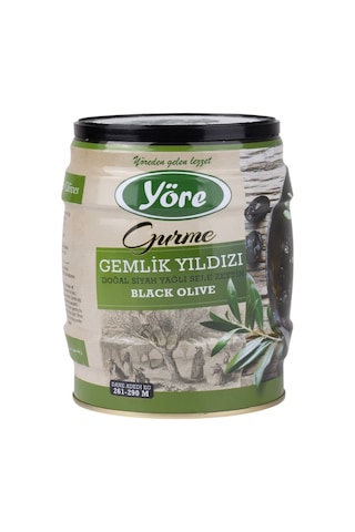 Gemlik Yıldızı Yağlı Sele Jumbo Siyah Zeytin 750 Gr Teneke