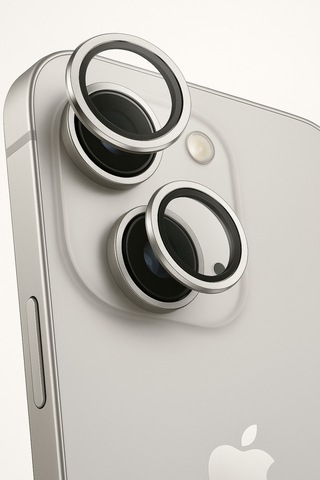 Apple Uyumlu iPhone 16/16 Plus Kamera Lens Koruyucu Black/silver Yüksek Çözünürlüklü-parlak-güçlü Silver