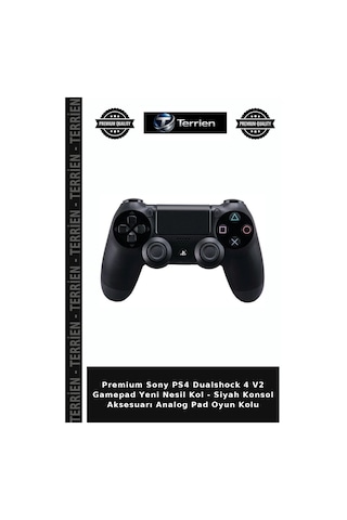 Premium Sony Ps4 Dualshock 4 V2 Gamepad Yeni Nesil Kol - Siyah Konsol Aksesuarı Analog Pad Oyun Kolu
