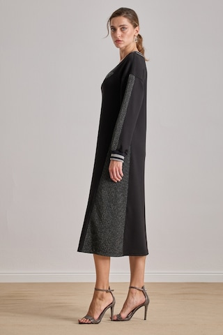 Bilekte Boy Siyah Örme Elbise Siyah