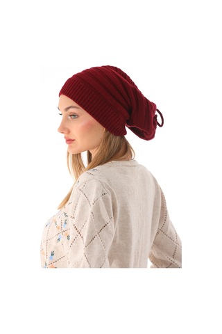 Kadın İpli Bordo Bere Bordo