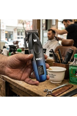 Vult Vt-10600 Profesyonel Kablosuz Tıraş Makinesi - 9000 Rpm Tam Hız Motor - 2500mah Lityum Pil - 210 Dk Çalışma Süresi - Dijital Lcd Ekran Rpm & Güç - 0.5mm-4mm Hassas Tarak Seti - Saç & Sakal