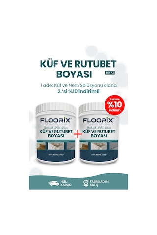 Floorix Küf Ve Rutubet Boyası 1l+1l 2 L 0001 Beyaz