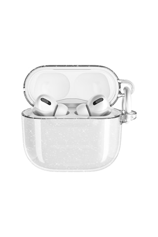 Apple AirPods Uyumlu 4 Zore Allstar Airbag 32 Parlayan Simli Saydam Renkli Kılıf Şeffaf