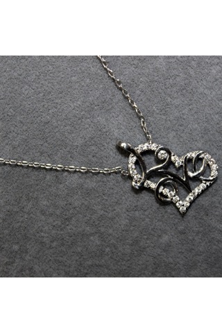 Love Detaylı Kalpli Kolye