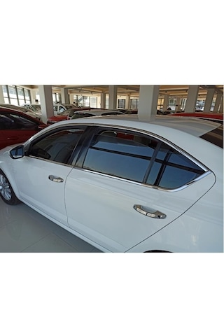 Skoda Octavia Cam Çerçevesi Kenar Çıtası Krom Tamtur 2013 /20