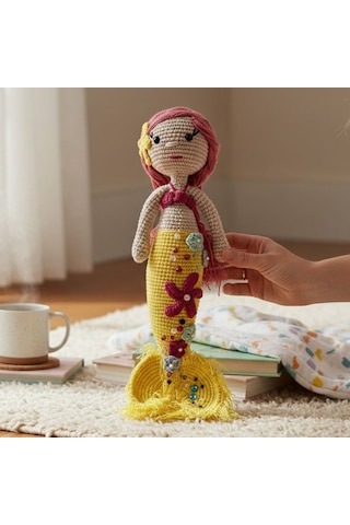Çocuklar İçin Amigurumi Deniz Kızı Çok Renkli