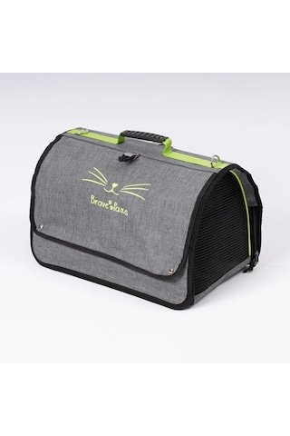Reyo Brave Paws Flybag Plastik Yırtılmaz Fileli Kedi Ve Köpek Taşıma Çantası Seyahat Çantası Gri 45x25x26cm