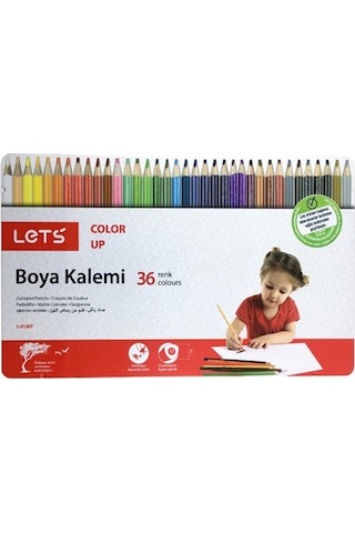 Lets Kuru Boya Kalemi 36 Lı Metal Kutu