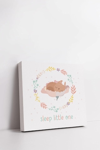 Lexroo Sleep Little One Bebek Odasına Özel Kanvas Tablo 25x25 Cm Çok Renkli