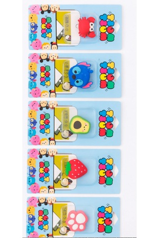 Yengeç Pati Çilek Avakado Temalı Sevimli Figürlü Ve Dayanıklı Silikon Kablo Koruyucu 5 Adet