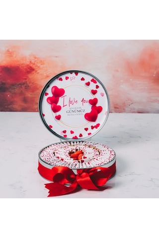 Metal Kutu Uçuşan Kalpler 80 Adet