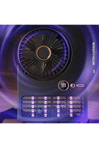 Ximistore9 2025 Yeni Model F05s Siyah Dış Mekan Kamp Makyrosu + Soğutucu Fan 2'li Fonksiyonlu Usb-c Şarjlı 5 Hızlı İç/dış Kullanım Uygun