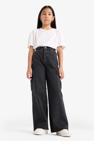 Defacto Kız Çocuk Wide Leg Kargo Geniş Paça Jean Pantolon E7323a825aunm36 Antrasit