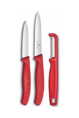 Victorinox 6.7111.33c1 Swiss Classic 3lü Bıçak Ve Soyacak Set, Kırmızı Çok Renkli