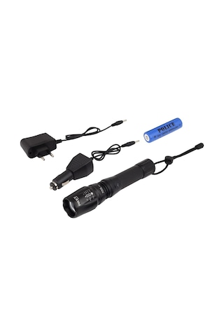 Ps-46 Xml-t6 Led El Feneri İle 500 Metreye Kadar Aydınlatma Sağlayın 5 Modlu Çalışma, 18650 Pil Ve K Çok Renkli