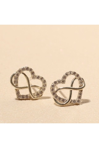 Sonsuzluk Ve Kalp Küpe 717097 Silver