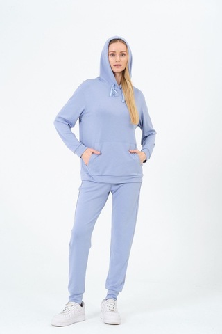 Kadın Yumuşak Kumaş Kapşonlu Eşofman Takımı Çok Renkli