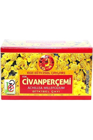 Ege Bitkisel Çayları Civanperçemi Otu Bitki Süzen Poşet Çay 20 x 1.5 G
