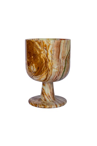 Doğal Taş Oniks, Battal Boy, Kadeh - Damarlı Akik, Şarap, Şampan