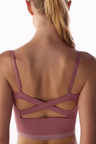 Penti Pembe Çizgili Dikişsiz Seamless Spor Sütyeni