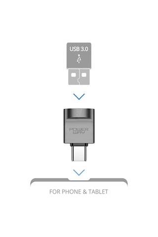 Powerway Type-C to Usb 3.0 OTG Çevirici Dönüştürücü Adaptör