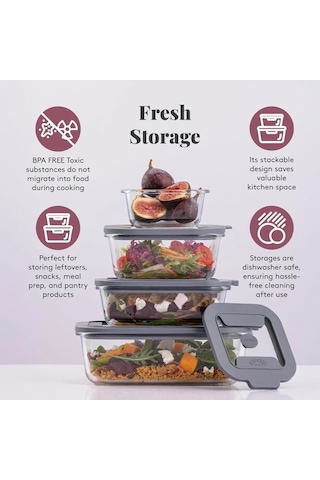 Kilner New Fresh Saklama Kabı Kare 0,8 Lt