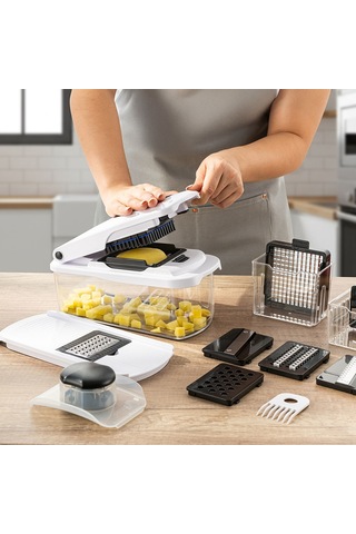 Emsan Smart Hazneli Doğrayıcı Beyaz 10 Parça Beyaz