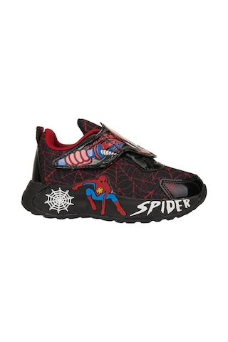 Spıderman 838 Erkek Çocuk Işıklı Sneaker Siyah