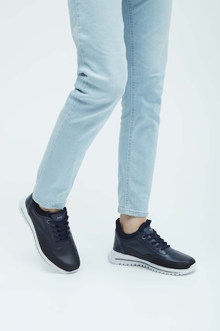 Tamer Tanca Erkek Hakiki Deri Lacivert Sneakers & Spor Ayakkabı 381 17468 Erk Ayk Y23 Lacı Benfıca Lacivert