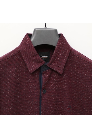 Erkek Şardonsuz Uzun Kol İnce Gömlek - Djg-1003 - Bordo Bordo
