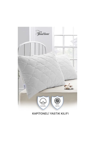 Vionel Home %100 Pamuk Kapitone 2’li Yastık Koruyucu Kılıf 50 x 70 CM