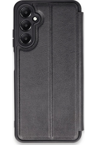 Samsung Galaxy Uyumlu A26 Kılıf Flip Cover - Siyah Düz Renkli