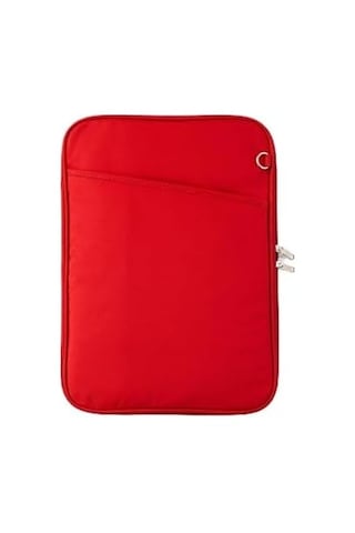 13" - 14&apos &apos - 15&apos &apos İnç Uyumlu Kırmızı Notebook Laptop Çantası Omuz Askılı Su Geçirmez Kumaş