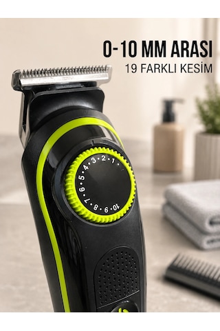 5'i 1 Arada Erkek Tıraş Makinesi Hassas Kesim Sıfır Tıraş Ve Sakal Bakım Seti 1 - 2 Saat