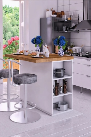 Noma Mdf Mutfak Adası Mutfak Dolabı Ada Mutfak Yemek Masası Ceviz