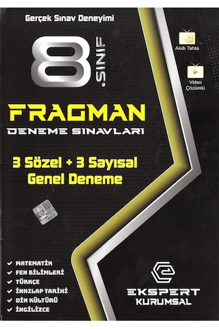 8.sınıf Sempatik Türkçe-matematik-fen Bilimleri 36 Haftalık Kazanım Denemeleri + 3 Fragman Deneme