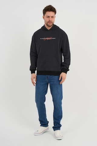 Alexander Gardi Alexandergardı Özel Unisex Baskılı Kapüşonlu Kanguru Cepli Sweatshirt Unx-0017602 Antrasit