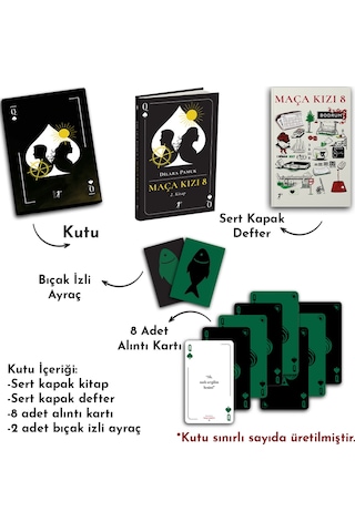 Maça Kızı 8 - 4. Kitap Ciltli + Maça Kızı 8 - 2. Kitap Ciltli - Kutulu Set + Okuma Sticker'ları