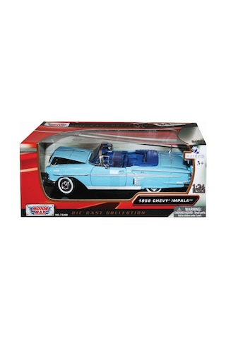 Motormax 1958 Chevrolet Impala Mavi 1/24 Model Araba