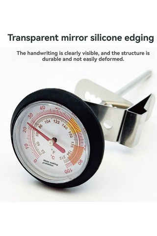 Moveevo Siyah Küçük Diskli El Filtre Kahve Sıcaklık Ölçer - Hızlı Ölçüm, Büyük Ekran, Süt Köpüğü Ve Su Sicaklığı İçin Tespit Cihazı