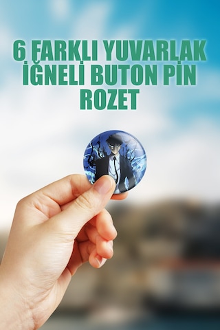 Solo Leveling Çanta Süsü Rozet İğneli Buton Rozet Seti 6 Adet Çok Renkli
