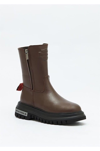 Harley Davidson Rıver Kahverengi Deri Kadın Bot Postal Ayakkabı Kahverengi