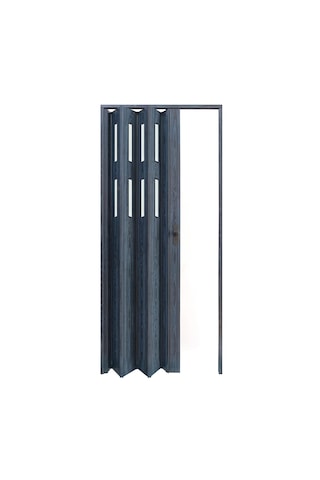 Faran Dekorasyon 87 x 215 Antrasit Renk Camlı Pvc Akordiyon Kapı - FRNAKMODEL-0-42
