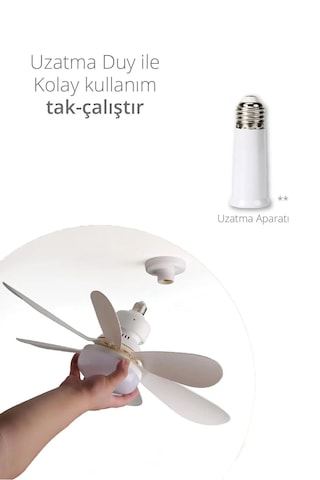 Sessiz Çalışma 6 Fan Kanat Ve Işıklı Uzaktan Kumandalı Tavan Tipi