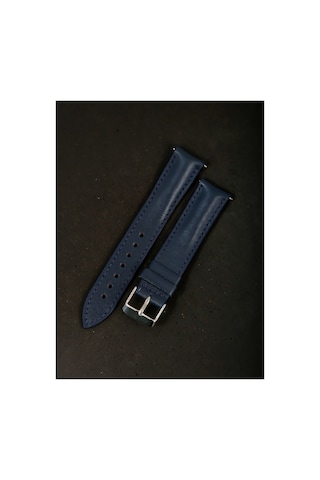 Hakiki Deri 20mm Akıllı Pimli Saat Kordonu Lacivert 16860154