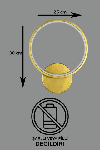 Aura Eskitme Renk Gün Işığı Ledli Hol - Banyo Mutfak Duvar Aplik Eskitme