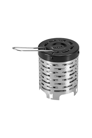 Mufunye Taşınabilir Çadır Isıtıcı - Çelik Konstrüksiyonlu, 4 Kanca İle Fırına Sabitlenir, 344g Hafif, Dış Mekan Isı Kaynağı Gümüş