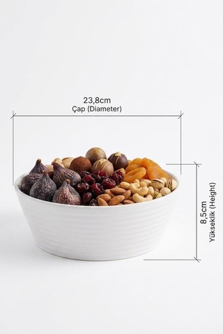 Lüks Porselen Kase 23cm, Salata Kasesi, Sunum Kasesi 23cm 2,7litre Çok Renkli